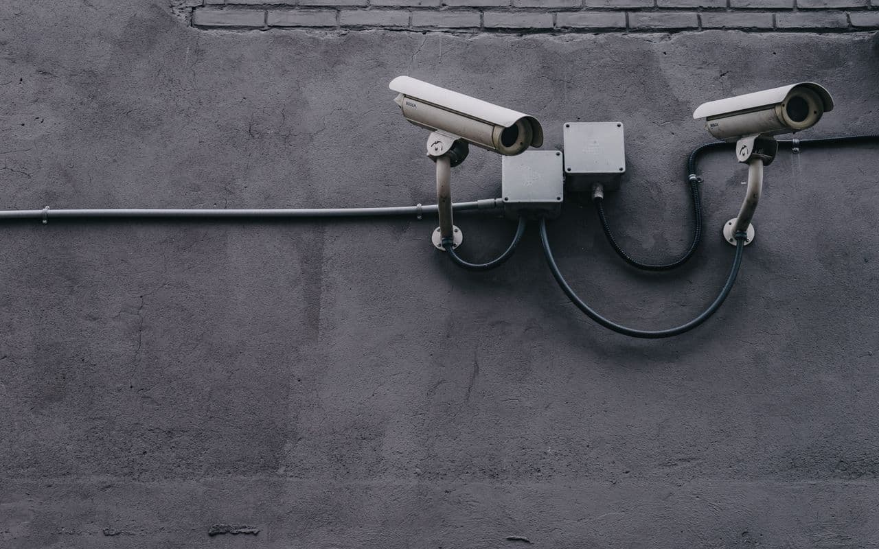 HD bullet CCTV cameras mounted on an exterior wall in Paphos